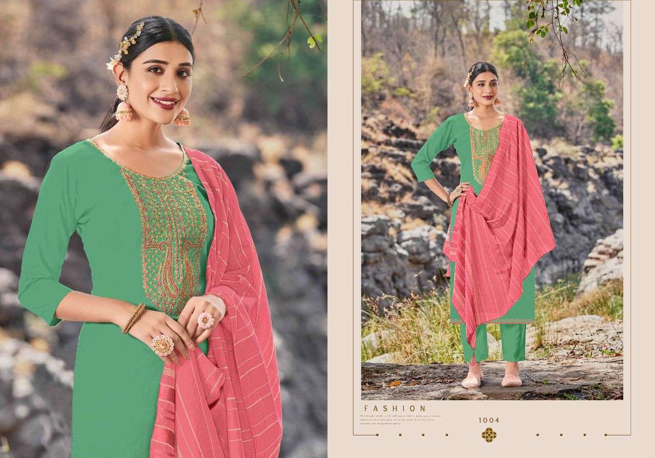 RAZIYA BY SAFFRON 1001 TO 1006 SERIES BEAUTIFUL SUITS COLORFUL STYLISH FANCY CASUAL WEAR & ETHNIC WEAR PURE LAWN COTTON DRESSES AT WHOLESALE PRICE