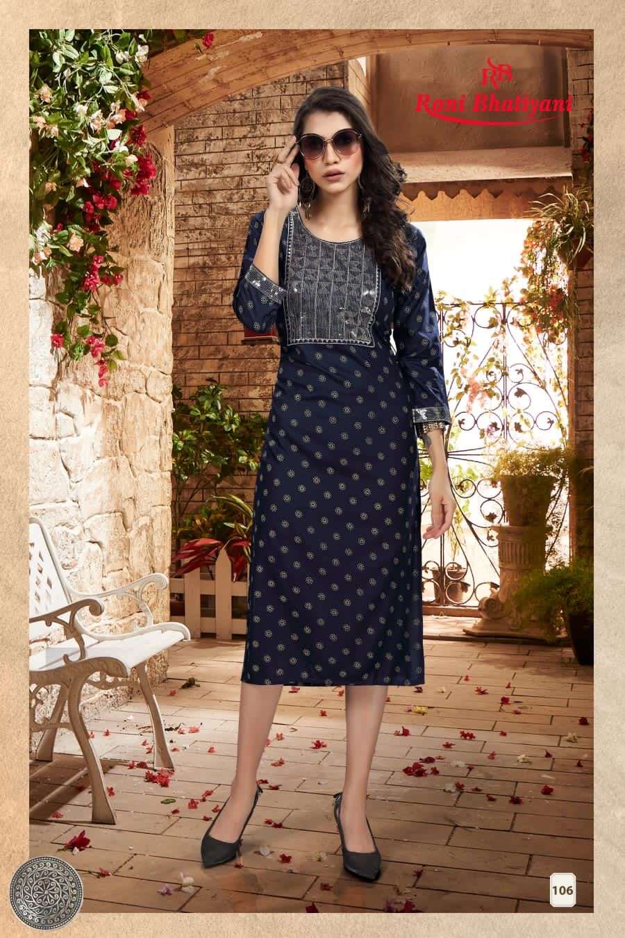 POSHAK VOL-4 BY RANI BHATIYANI 101 TO 108 SERIES DESIGNER STYLISH FANCY COLORFUL BEAUTIFUL PARTY WEAR & ETHNIC WEAR COLLECTION RAYON FOIL KURTIS AT WHOLESALE PRICE
