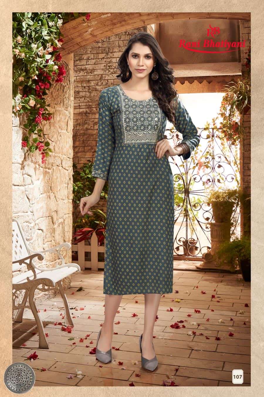 POSHAK VOL-4 BY RANI BHATIYANI 101 TO 108 SERIES DESIGNER STYLISH FANCY COLORFUL BEAUTIFUL PARTY WEAR & ETHNIC WEAR COLLECTION RAYON FOIL KURTIS AT WHOLESALE PRICE