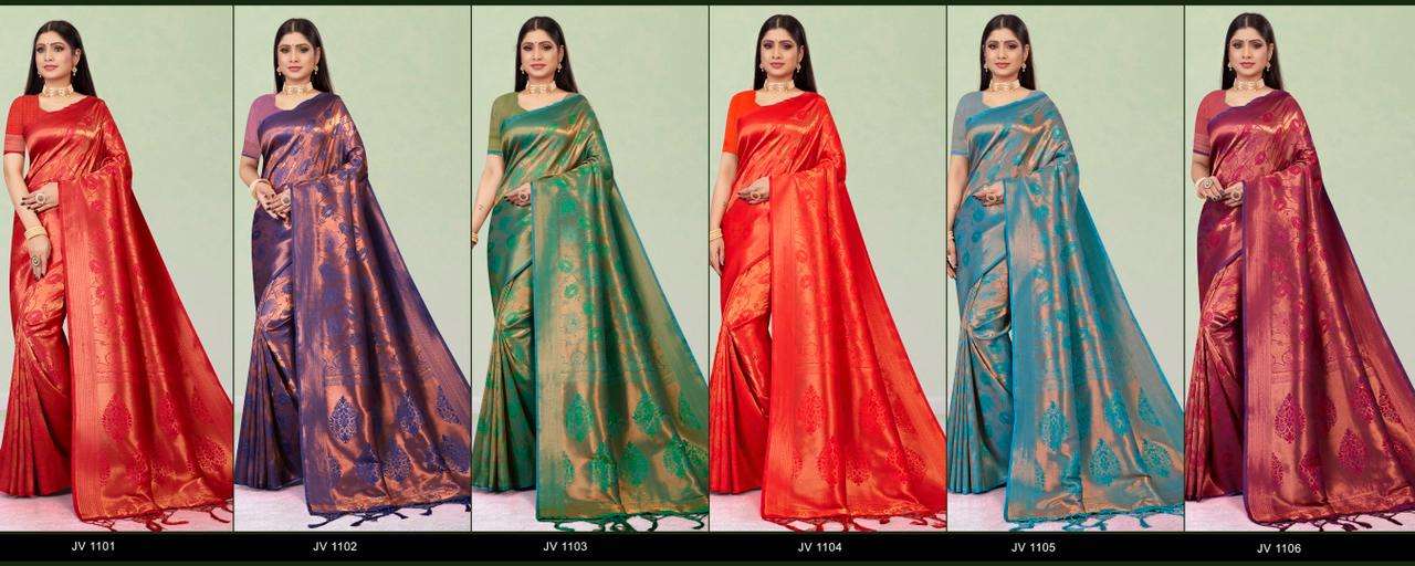 NIROSA SILK BY SARHA 1101 TO 1106 SERIES INDIAN TRADITIONAL WEAR COLLECTION BEAUTIFUL STYLISH FANCY COLORFUL PARTY WEAR & OCCASIONAL WEAR SILK SAREES AT WHOLESALE PRICE