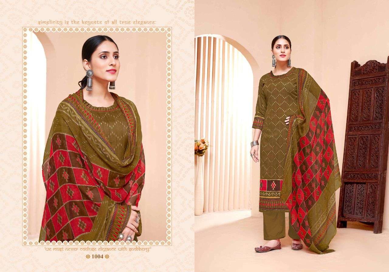 MAREENA BY SIYONI 1001 TO 1008 SERIES BEAUTIFUL SUITS COLORFUL STYLISH FANCY CASUAL WEAR & ETHNIC WEAR PURE JAM COTTON DIGITAL PRINT DRESSES AT WHOLESALE PRICE