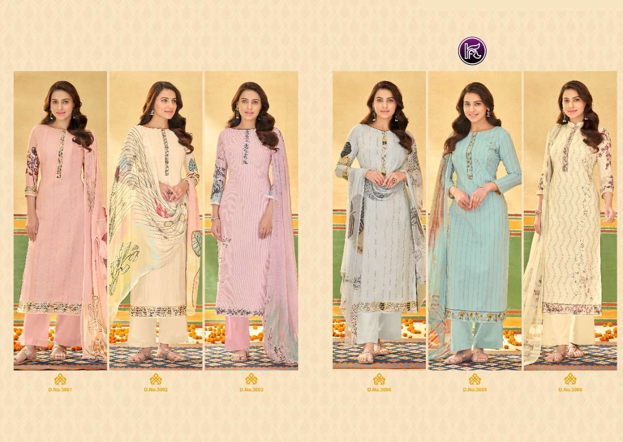 SIMREN BY KALA 3001 TO 3006 SERIES BEAUTIFUL SUITS COLORFUL STYLISH FANCY CASUAL WEAR & ETHNIC WEAR PURE LAWN COTTON PRINT DRESSES AT WHOLESALE PRICE