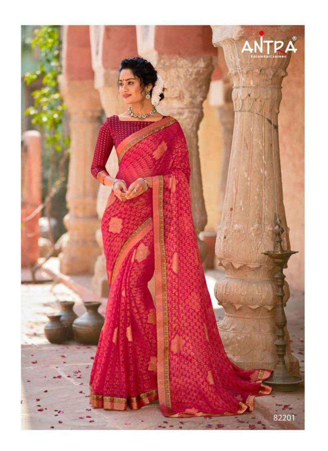 NIGHT QUEEN BY ANTRA 82201 TO 82210 SERIES INDIAN TRADITIONAL WEAR COLLECTION BEAUTIFUL STYLISH FANCY COLORFUL PARTY WEAR & OCCASIONAL WEAR BRASSO PRINT SAREES AT WHOLESALE PRICE