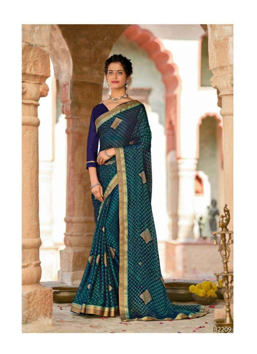 NIGHT QUEEN BY ANTRA 82201 TO 82210 SERIES INDIAN TRADITIONAL WEAR COLLECTION BEAUTIFUL STYLISH FANCY COLORFUL PARTY WEAR & OCCASIONAL WEAR BRASSO PRINT SAREES AT WHOLESALE PRICE