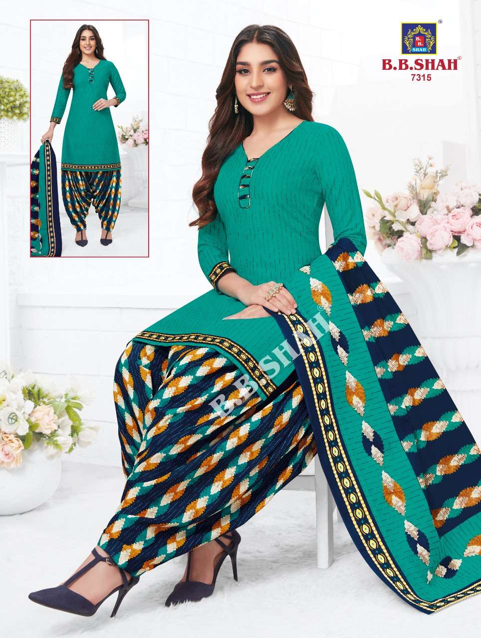 NAAYRAA VOL-3 BY B B SHAH 7301 TO 7336 SERIES BEAUTIFUL STYLISH SUITS FANCY COLORFUL CASUAL WEAR & ETHNIC WEAR & READY TO WEAR PURE COTTON PRINTED DRESSES AT WHOLESALE PRICE