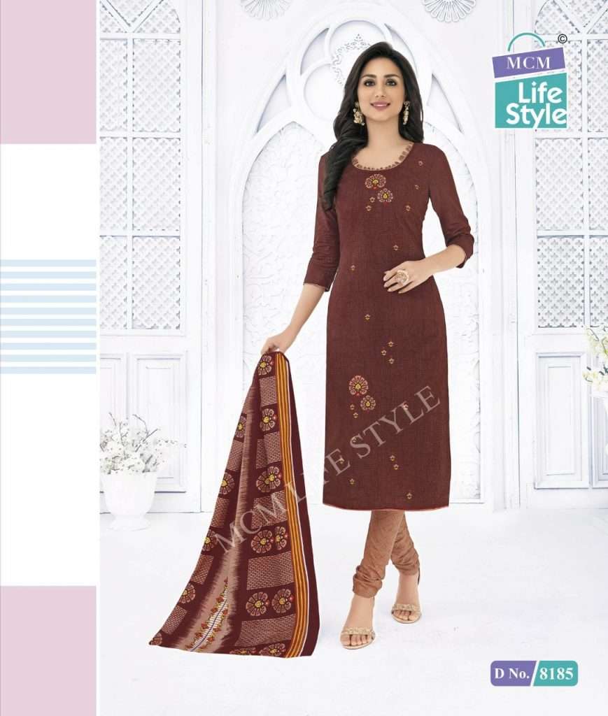 PRIYALAXMI VOL-23 BY MCM LIFESTYLE 8181 TO 8204 SERIES DESIGNER WEDDING COLLECTION BEAUTIFUL STYLISH FANCY COLORFUL PARTY WEAR & OCCASIONAL WEAR PURE COTTON PRINT DRESSES AT WHOLESALE PRICE