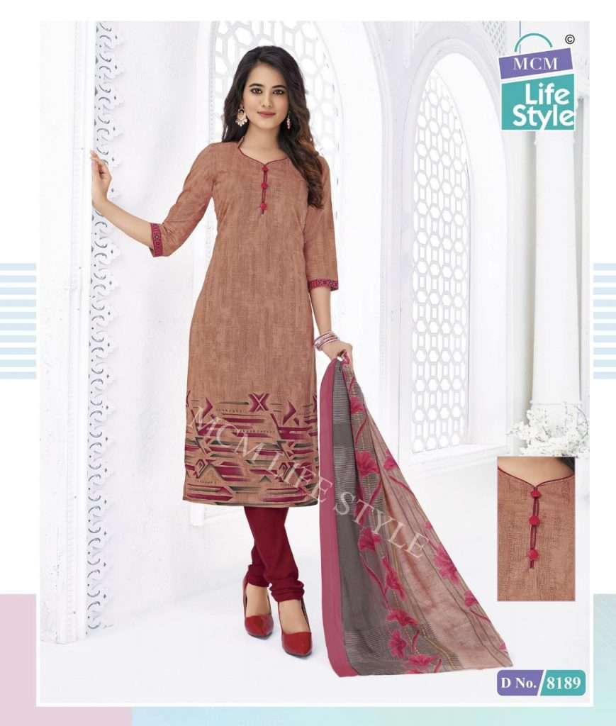 PRIYALAXMI VOL-23 BY MCM LIFESTYLE 8181 TO 8204 SERIES DESIGNER WEDDING COLLECTION BEAUTIFUL STYLISH FANCY COLORFUL PARTY WEAR & OCCASIONAL WEAR PURE COTTON PRINT DRESSES AT WHOLESALE PRICE