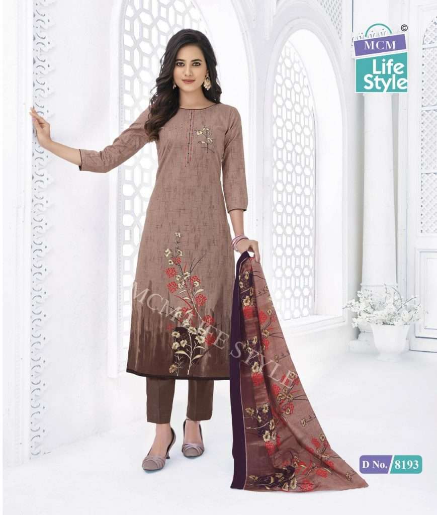 PRIYALAXMI VOL-23 BY MCM LIFESTYLE 8181 TO 8204 SERIES DESIGNER WEDDING COLLECTION BEAUTIFUL STYLISH FANCY COLORFUL PARTY WEAR & OCCASIONAL WEAR PURE COTTON PRINT DRESSES AT WHOLESALE PRICE
