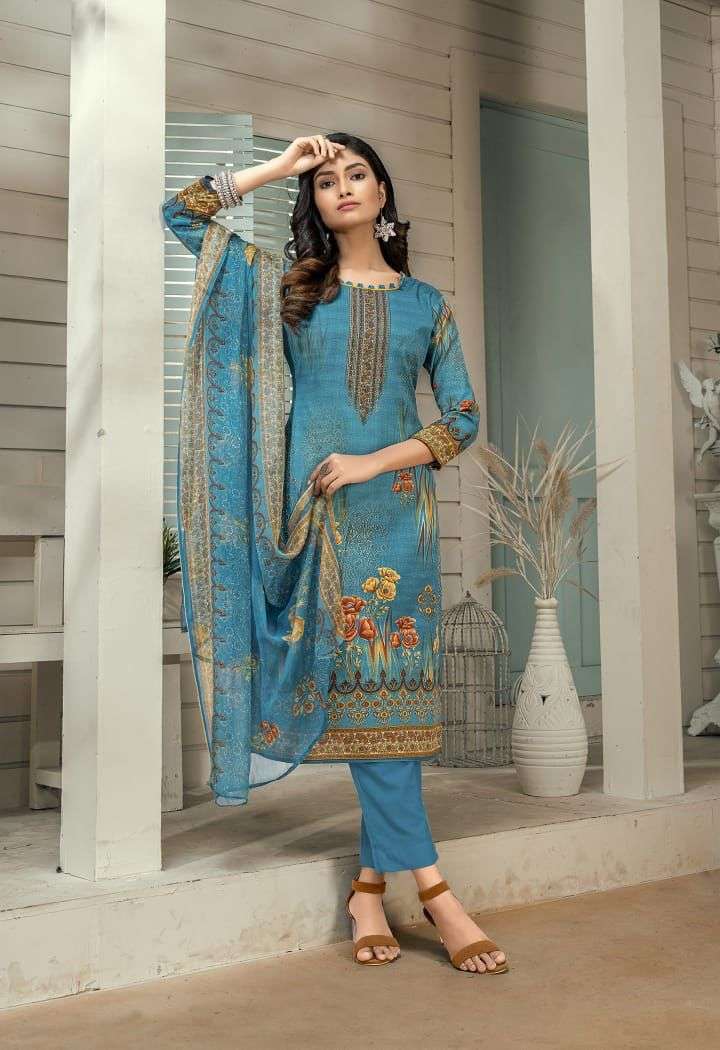 PUNJABI KUDI VOL-41 BY SHIV GORI SILK MILLS 41001 TO 41012 SERIES BEAUTIFUL WINTER COLLECTION SUITS STYLISH FANCY COLORFUL CASUAL WEAR & ETHNIC WEAR COTTON PRINT DRESSES AT WHOLESALE PRICE
