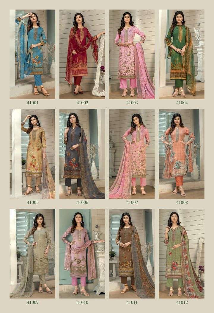 PUNJABI KUDI VOL-41 BY SHIV GORI SILK MILLS 41001 TO 41012 SERIES BEAUTIFUL WINTER COLLECTION SUITS STYLISH FANCY COLORFUL CASUAL WEAR & ETHNIC WEAR COTTON PRINT DRESSES AT WHOLESALE PRICE