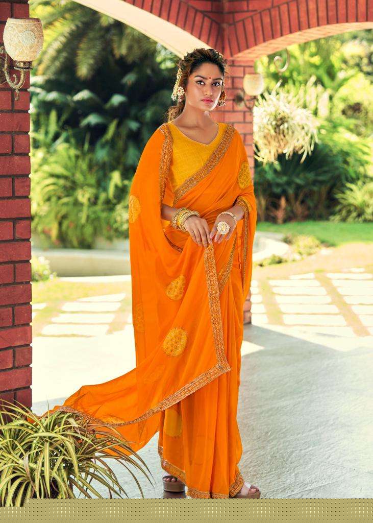 SUHANI BY KASHVI CREATION 49001 TO 49010 SERIES INDIAN TRADITIONAL WEAR COLLECTION BEAUTIFUL STYLISH FANCY COLORFUL PARTY WEAR & OCCASIONAL WEAR GEORGETTE SAREES AT WHOLESALE PRICE