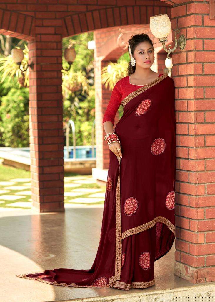 SUHANI BY KASHVI CREATION 49001 TO 49010 SERIES INDIAN TRADITIONAL WEAR COLLECTION BEAUTIFUL STYLISH FANCY COLORFUL PARTY WEAR & OCCASIONAL WEAR GEORGETTE SAREES AT WHOLESALE PRICE