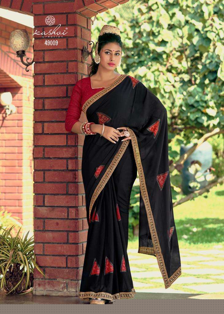 SUHANI BY KASHVI CREATION 49001 TO 49010 SERIES INDIAN TRADITIONAL WEAR COLLECTION BEAUTIFUL STYLISH FANCY COLORFUL PARTY WEAR & OCCASIONAL WEAR GEORGETTE SAREES AT WHOLESALE PRICE