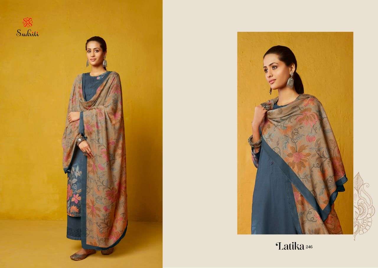 LATIKA BY SUDRITI BEAUTIFUL SUITS COLORFUL STYLISH FANCY CASUAL WEAR & ETHNIC WEAR PURE COTTON DIGITAL PRINT DRESSES AT WHOLESALE PRICE