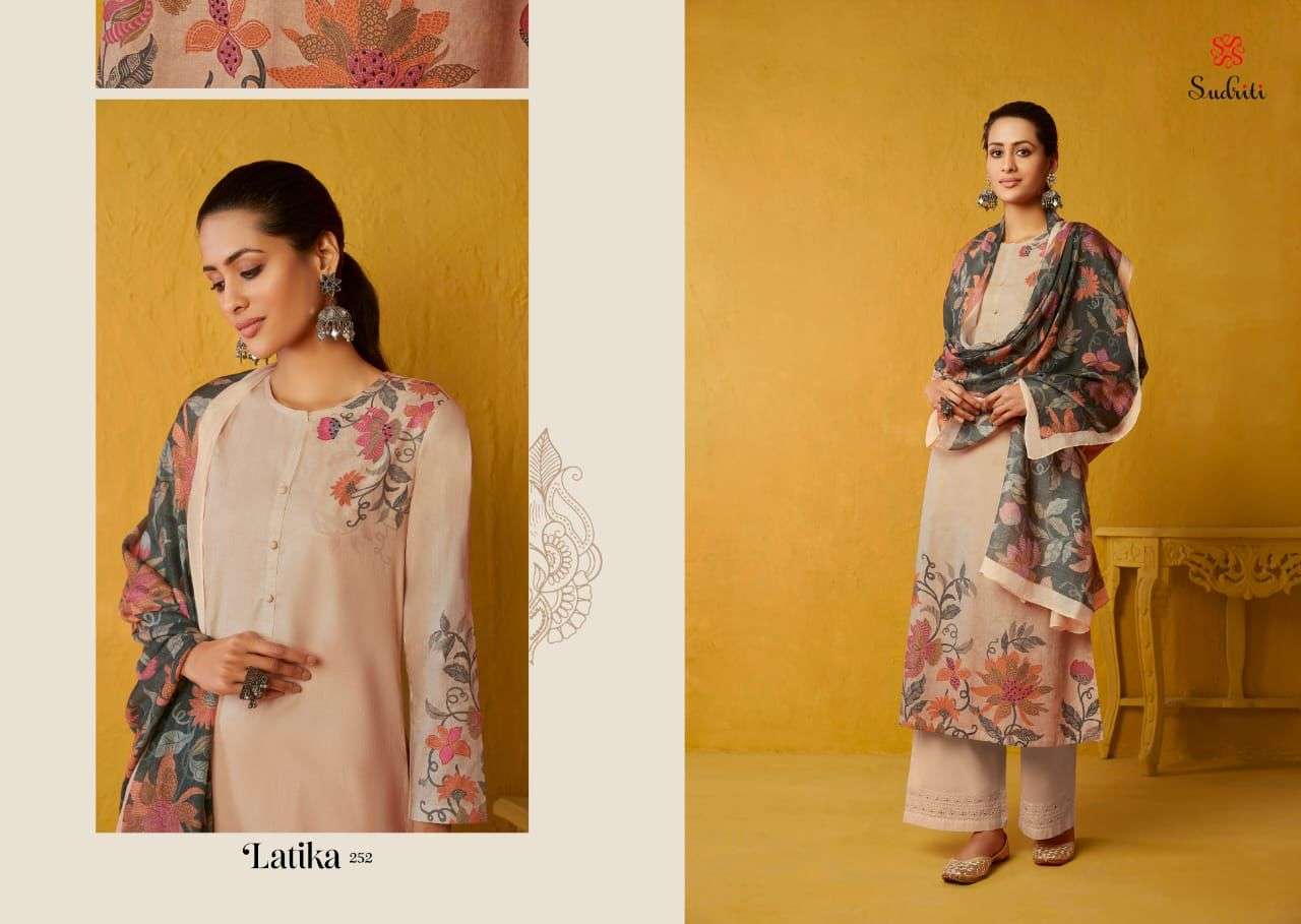 LATIKA BY SUDRITI BEAUTIFUL SUITS COLORFUL STYLISH FANCY CASUAL WEAR & ETHNIC WEAR PURE COTTON DIGITAL PRINT DRESSES AT WHOLESALE PRICE