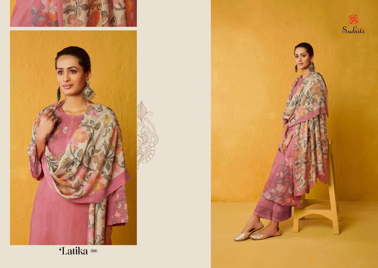 LATIKA BY SUDRITI BEAUTIFUL SUITS COLORFUL STYLISH FANCY CASUAL WEAR & ETHNIC WEAR PURE COTTON DIGITAL PRINT DRESSES AT WHOLESALE PRICE