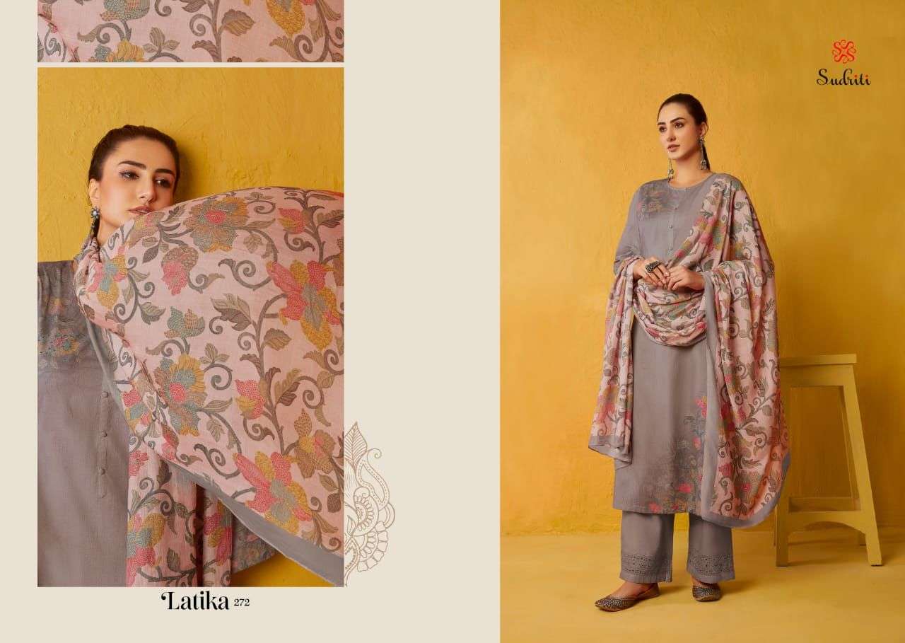 LATIKA BY SUDRITI BEAUTIFUL SUITS COLORFUL STYLISH FANCY CASUAL WEAR & ETHNIC WEAR PURE COTTON DIGITAL PRINT DRESSES AT WHOLESALE PRICE