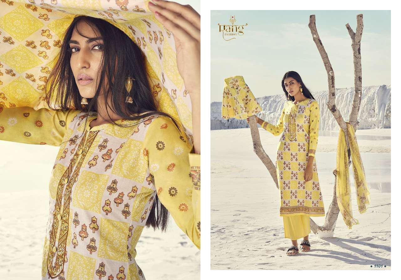 WHITE PEARL BY RANG FASHION 1101 TO 1108 SERIES BEAUTIFUL SUITS COLORFUL STYLISH FANCY CASUAL WEAR & ETHNIC WEAR PURE LAWN COTTON DIGITAL PRINT DRESSES AT WHOLESALE PRICE