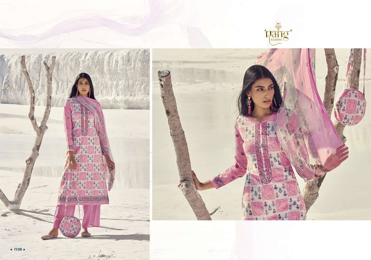 WHITE PEARL BY RANG FASHION 1101 TO 1108 SERIES BEAUTIFUL SUITS COLORFUL STYLISH FANCY CASUAL WEAR & ETHNIC WEAR PURE LAWN COTTON DIGITAL PRINT DRESSES AT WHOLESALE PRICE