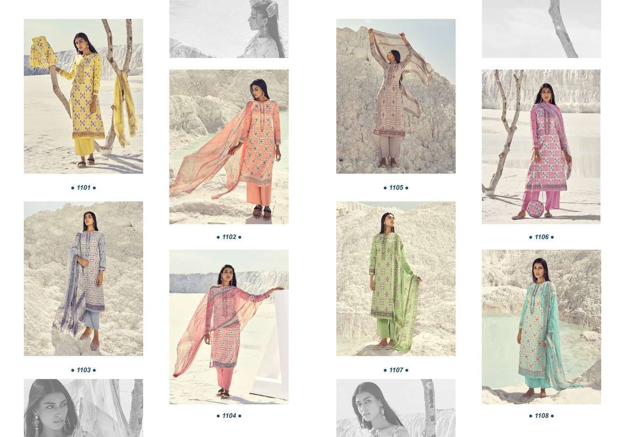 WHITE PEARL BY RANG FASHION 1101 TO 1108 SERIES BEAUTIFUL SUITS COLORFUL STYLISH FANCY CASUAL WEAR & ETHNIC WEAR PURE LAWN COTTON DIGITAL PRINT DRESSES AT WHOLESALE PRICE