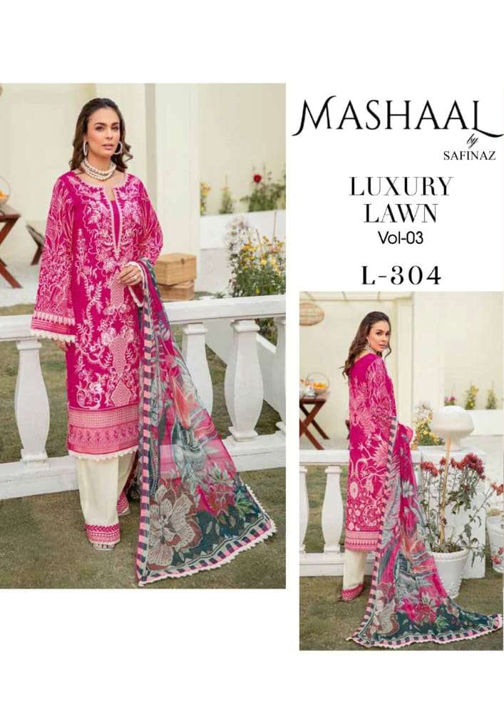 Mashaal By Safinaz Beautiful Pakistani Suits Colorful Stylish Fancy Casual Wear & Ethnic Wear Pure Lawn Cotton Embroidered Dresses At Wholesale Price