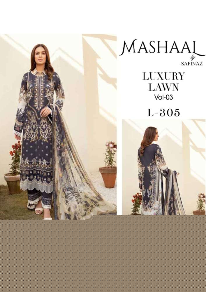 Mashaal By Safinaz Beautiful Pakistani Suits Colorful Stylish Fancy Casual Wear & Ethnic Wear Pure Lawn Cotton Embroidered Dresses At Wholesale Price