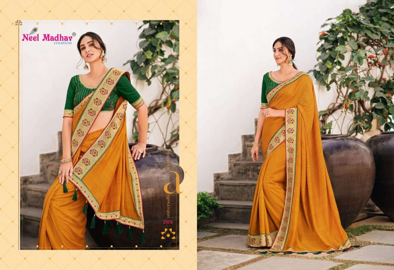 MIRISHA VOL-2 BY NEEL MADHAV 21016 TO 21026 SERIES INDIAN TRADITIONAL WEAR COLLECTION BEAUTIFUL STYLISH FANCY COLORFUL PARTY WEAR & OCCASIONAL WEAR SATIN GEORGETTE SAREES AT WHOLESALE PRICE