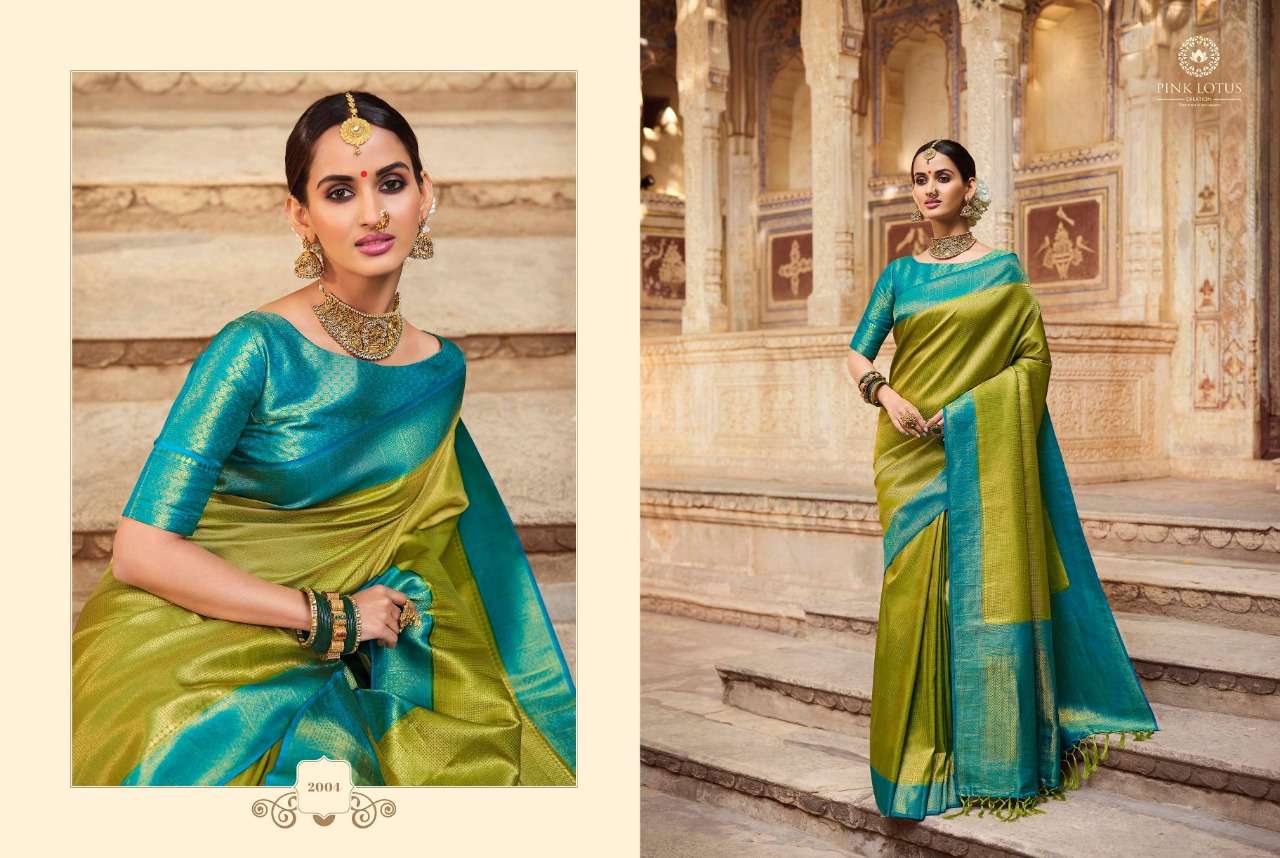 SUNEHRI SILK BY PINK LOTUS 2001 TO 2011 SERIES INDIAN TRADITIONAL WEAR COLLECTION BEAUTIFUL STYLISH FANCY COLORFUL PARTY WEAR & OCCASIONAL WEAR KANJIVARAM SILK SAREES AT WHOLESALE PRICE