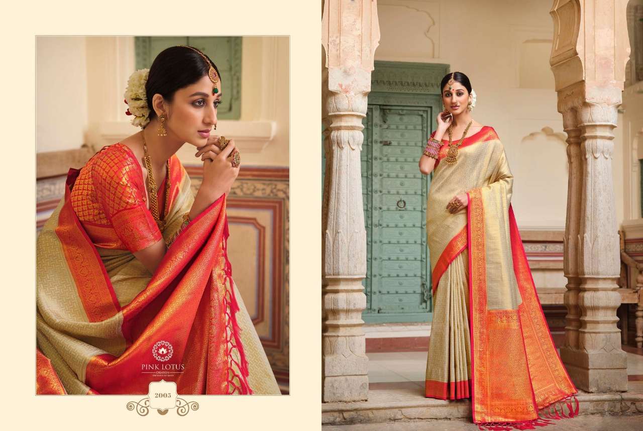 SUNEHRI SILK BY PINK LOTUS 2001 TO 2011 SERIES INDIAN TRADITIONAL WEAR COLLECTION BEAUTIFUL STYLISH FANCY COLORFUL PARTY WEAR & OCCASIONAL WEAR KANJIVARAM SILK SAREES AT WHOLESALE PRICE