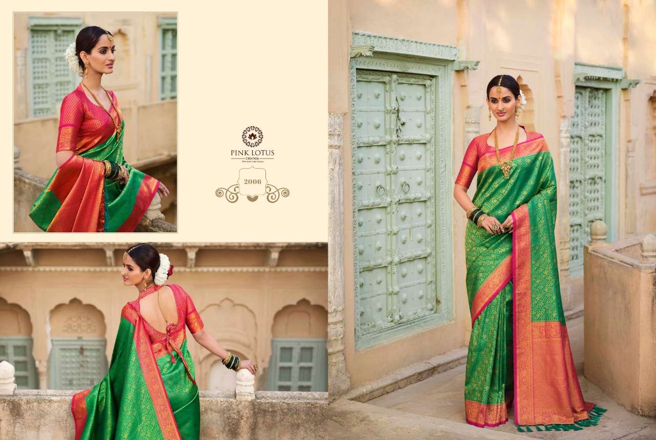 SUNEHRI SILK BY PINK LOTUS 2001 TO 2011 SERIES INDIAN TRADITIONAL WEAR COLLECTION BEAUTIFUL STYLISH FANCY COLORFUL PARTY WEAR & OCCASIONAL WEAR KANJIVARAM SILK SAREES AT WHOLESALE PRICE
