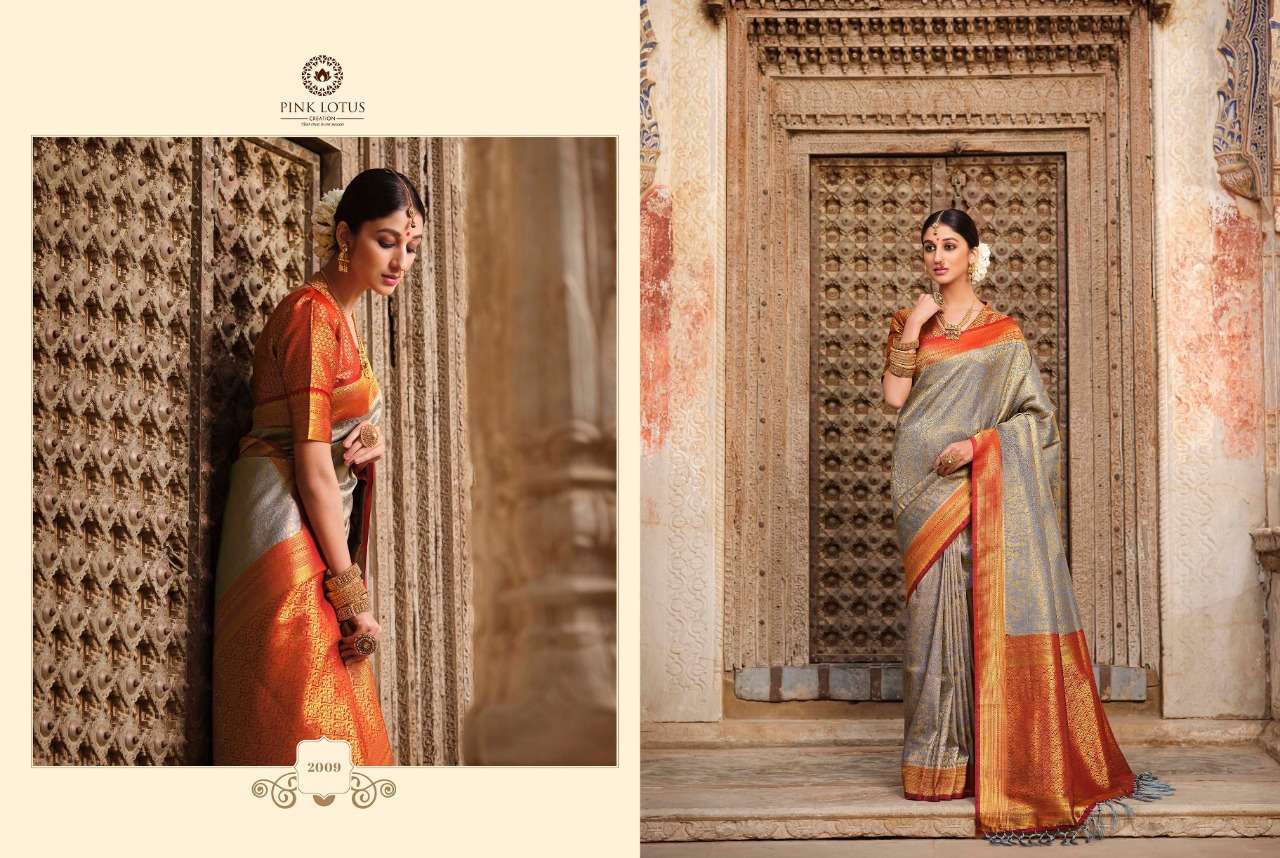 SUNEHRI SILK BY PINK LOTUS 2001 TO 2011 SERIES INDIAN TRADITIONAL WEAR COLLECTION BEAUTIFUL STYLISH FANCY COLORFUL PARTY WEAR & OCCASIONAL WEAR KANJIVARAM SILK SAREES AT WHOLESALE PRICE