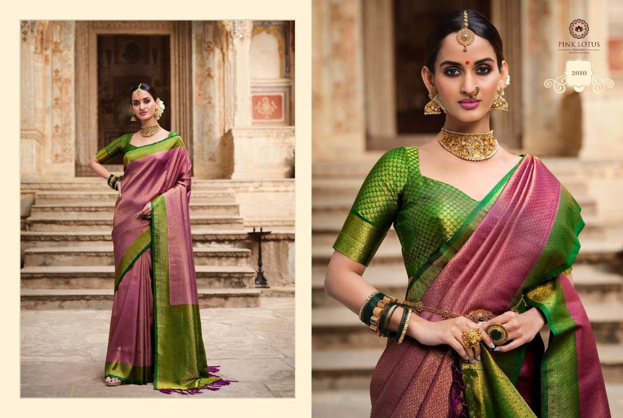 SUNEHRI SILK BY PINK LOTUS 2001 TO 2011 SERIES INDIAN TRADITIONAL WEAR COLLECTION BEAUTIFUL STYLISH FANCY COLORFUL PARTY WEAR & OCCASIONAL WEAR KANJIVARAM SILK SAREES AT WHOLESALE PRICE