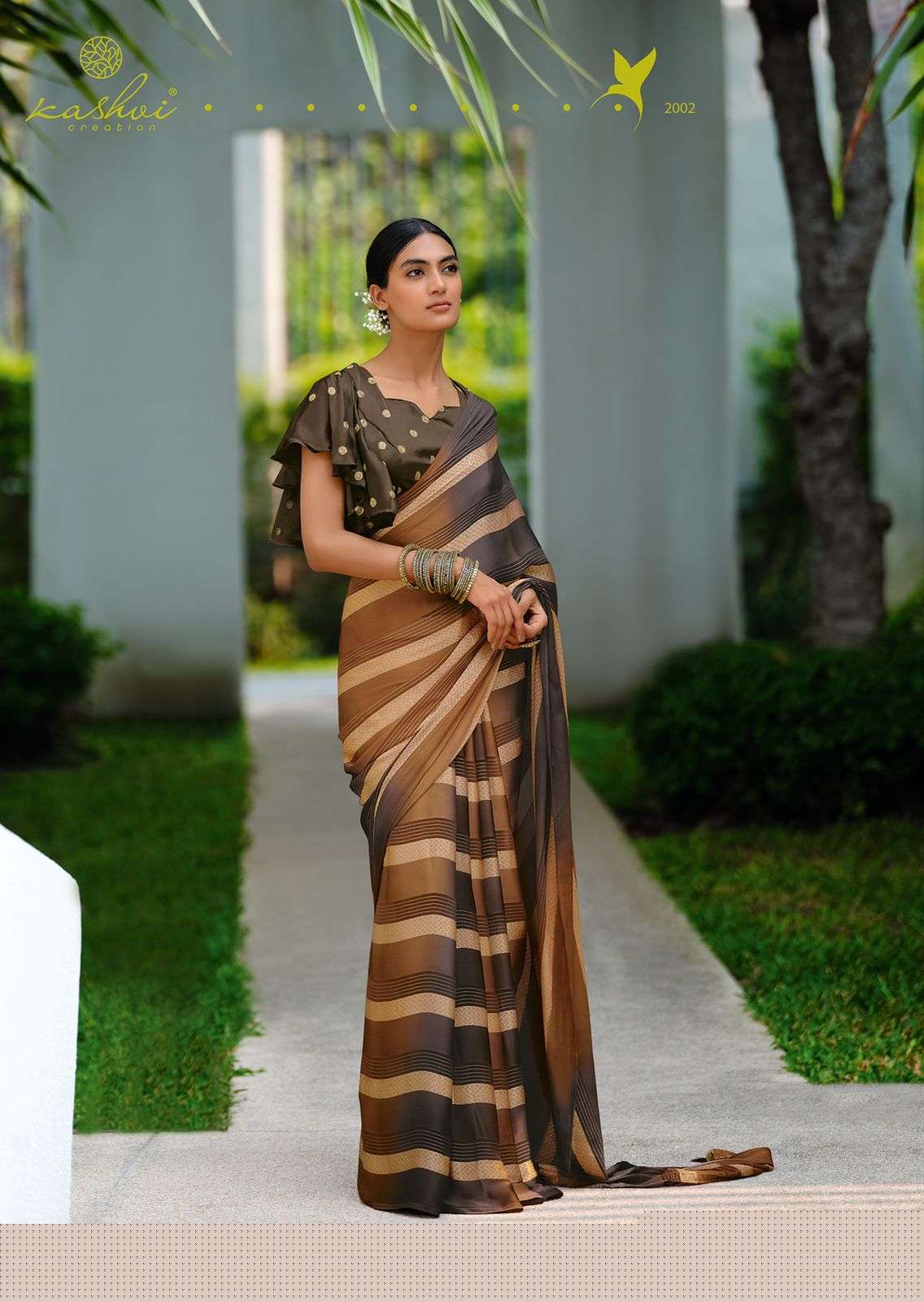MUKTA BY KASHVI CREATION 2001 TO 2010 SERIES INDIAN TRADITIONAL WEAR COLLECTION BEAUTIFUL STYLISH FANCY COLORFUL PARTY WEAR & OCCASIONAL WEAR VISCOSE CREPE SAREES AT WHOLESALE PRICE
