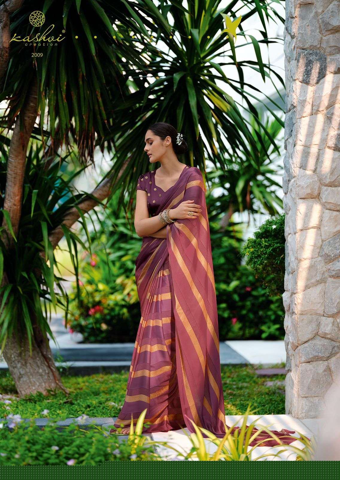 MUKTA BY KASHVI CREATION 2001 TO 2010 SERIES INDIAN TRADITIONAL WEAR COLLECTION BEAUTIFUL STYLISH FANCY COLORFUL PARTY WEAR & OCCASIONAL WEAR VISCOSE CREPE SAREES AT WHOLESALE PRICE