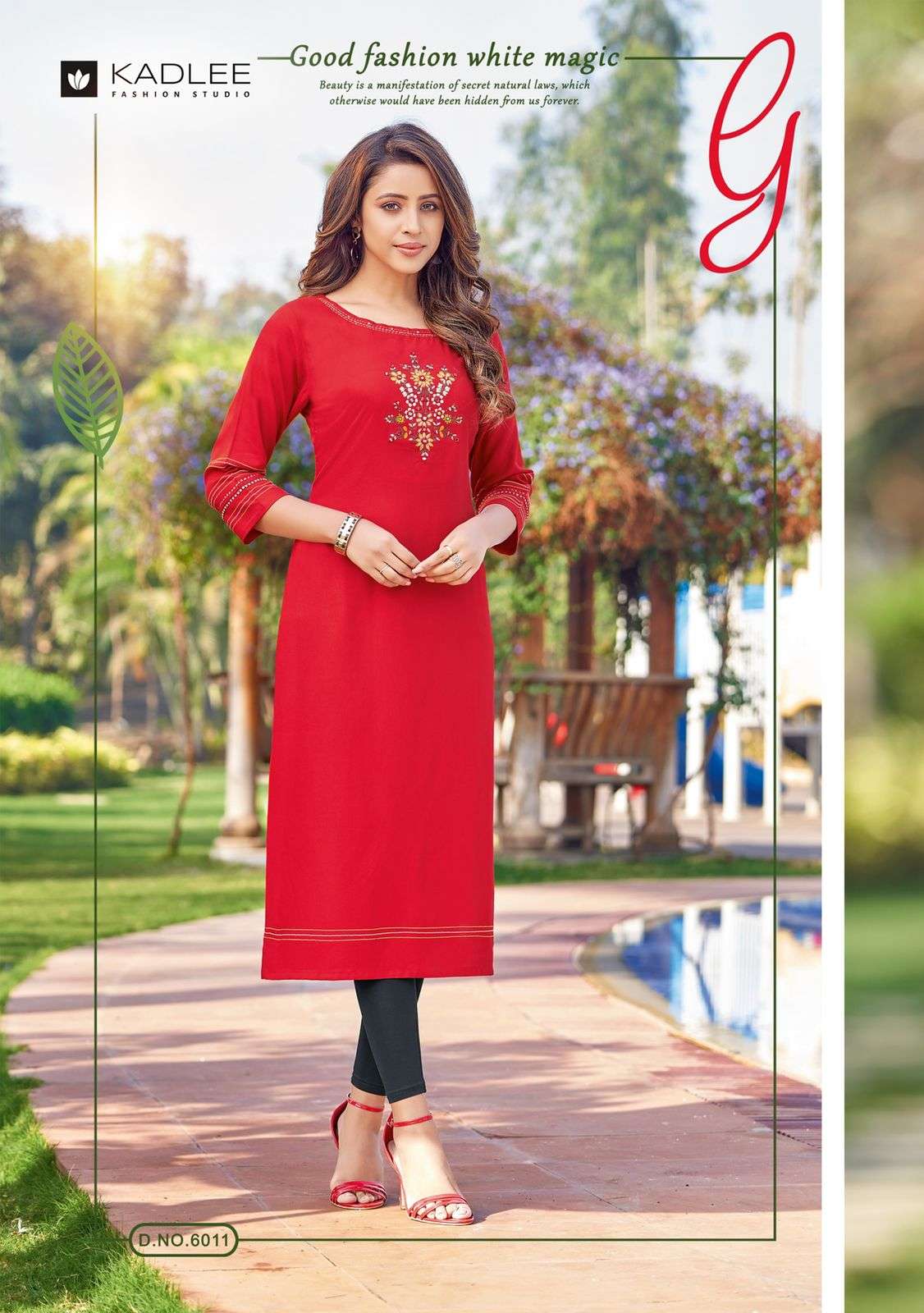 MOONLIGHT VOL-2 BY KADLEE 6007 TO 6012 SERIES DESIGNER STYLISH FANCY COLORFUL BEAUTIFUL PARTY WEAR & ETHNIC WEAR COLLECTION NYLON VISCOSE KURTIS AT WHOLESALE PRICE