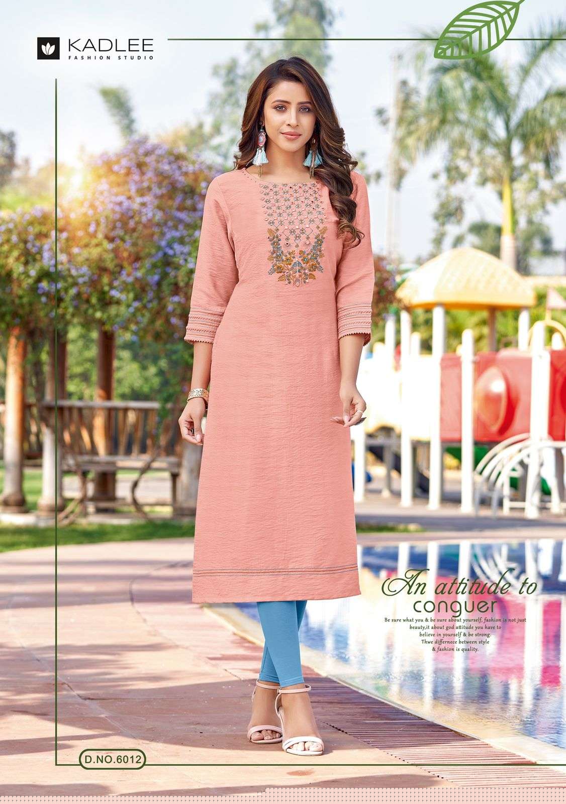 MOONLIGHT VOL-2 BY KADLEE 6007 TO 6012 SERIES DESIGNER STYLISH FANCY COLORFUL BEAUTIFUL PARTY WEAR & ETHNIC WEAR COLLECTION NYLON VISCOSE KURTIS AT WHOLESALE PRICE