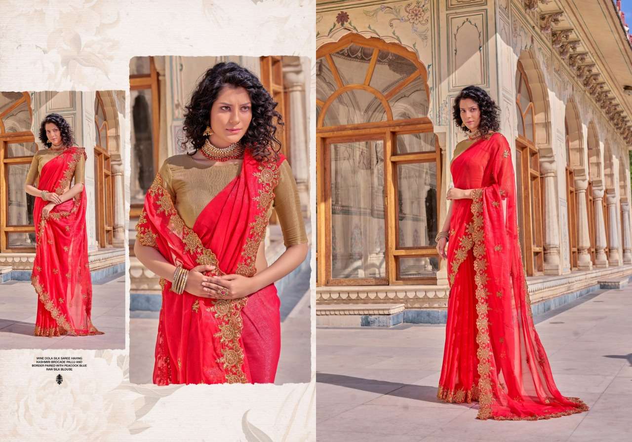 CHAKRA SHIMMER BY YADU NANDAN FASHION 01 TO 05 SERIES INDIAN TRADITIONAL WEAR COLLECTION BEAUTIFUL STYLISH FANCY COLORFUL PARTY WEAR & OCCASIONAL WEAR CHIFFON SAREES AT WHOLESALE PRICE