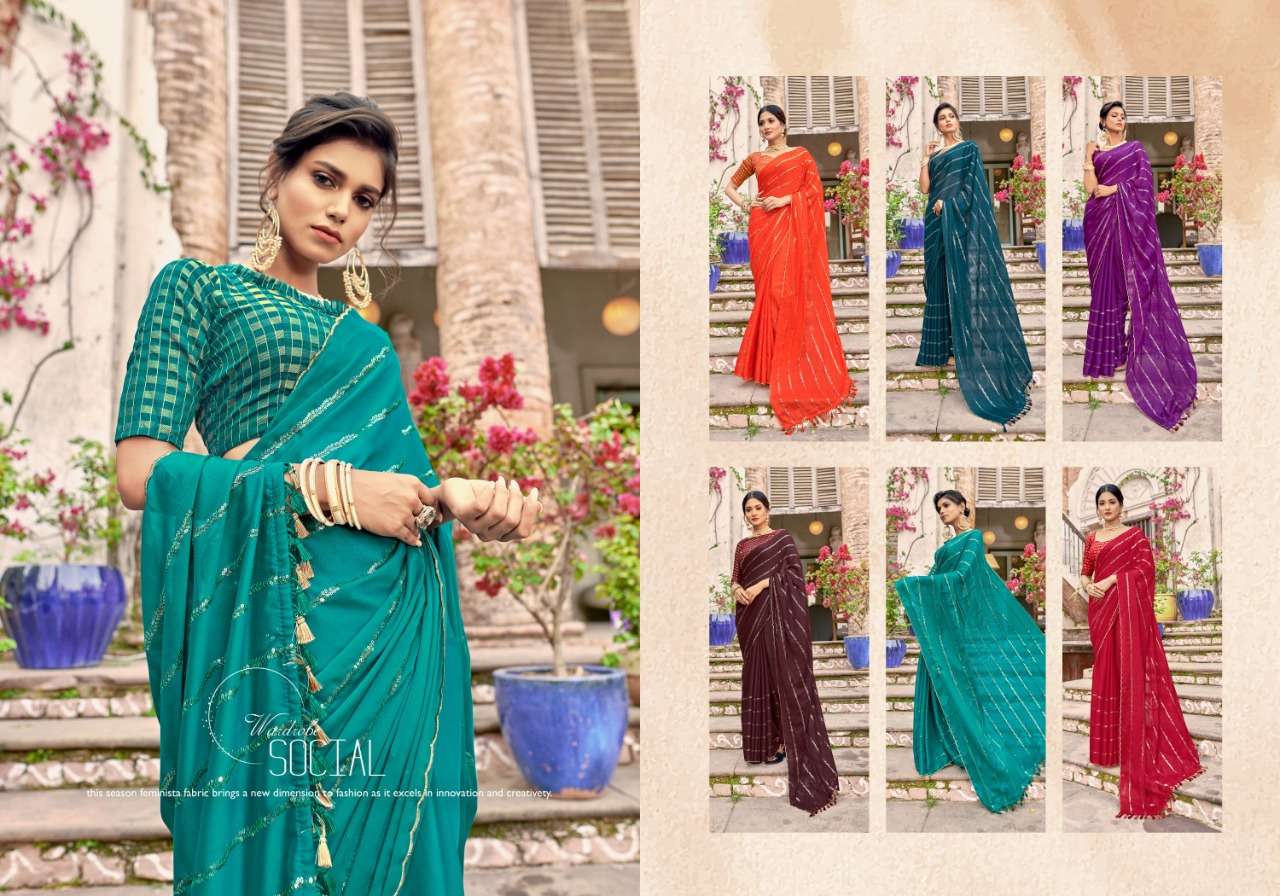 CREPE SEQUENCE BY YADU NANDAN FASHION 01 TO 06 SERIES INDIAN TRADITIONAL WEAR COLLECTION BEAUTIFUL STYLISH FANCY COLORFUL PARTY WEAR & OCCASIONAL WEAR RANGOLI CREPE SAREES AT WHOLESALE PRICE