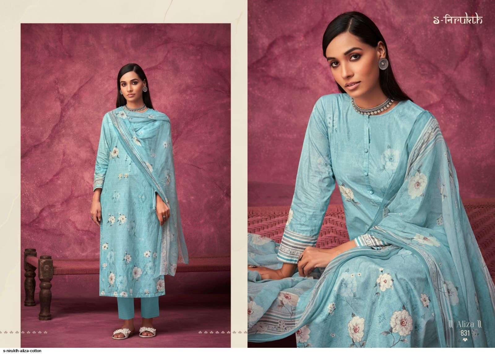 ALIZA VOL-2 BY S-NIRUKTH BEAUTIFUL SUITS COLORFUL STYLISH FANCY CASUAL WEAR & ETHNIC WEAR COTTON PRINT DRESSES AT WHOLESALE PRICE