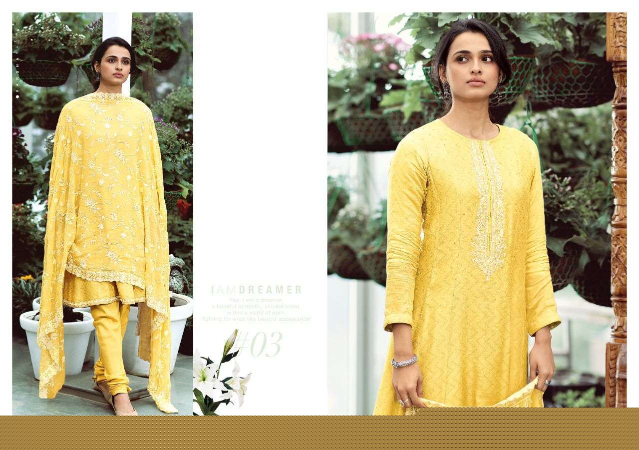 CORA BY VARSHA 01 TO 04 SERIES BEAUTIFUL SUITS COLORFUL STYLISH FANCY CASUAL WEAR & ETHNIC WEAR WOVEN EMBROIDERED DRESSES AT WHOLESALE PRICE