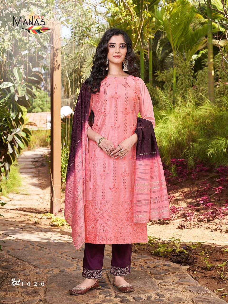 LUCKNOWI VOL-5 BY MANAS FAB 1025 TO 1030 SERIES BEAUTIFUL SUITS COLORFUL STYLISH FANCY CASUAL WEAR & ETHNIC WEAR FANCY DRESSES AT WHOLESALE PRICE