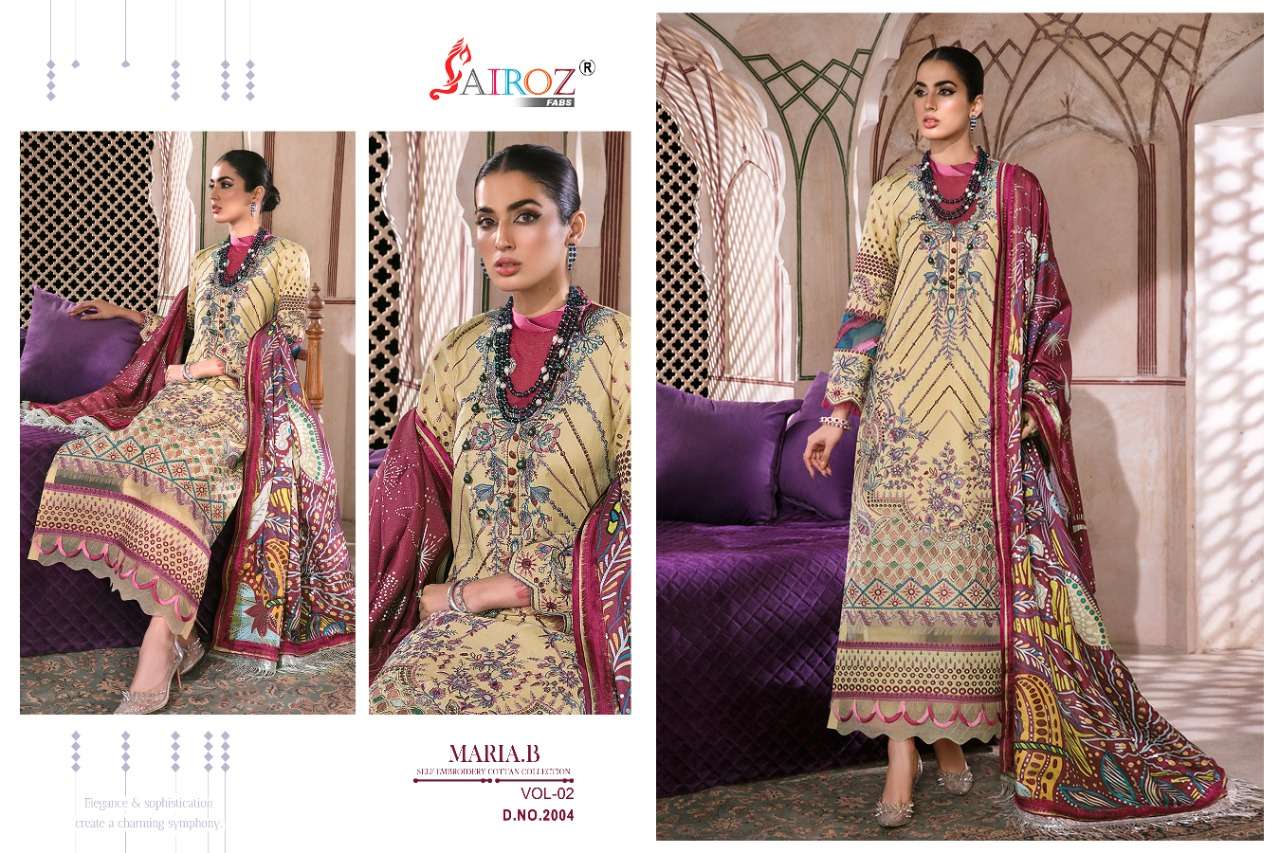 MARIA.B VOL-2 BY SAIROZ FABS 2003 TO 2004 SERIES BEAUTIFUL STYLISH PAKISATNI SUITS FANCY COLORFUL CASUAL WEAR & ETHNIC WEAR & READY TO WEAR PURE COTTON WITH EMBROIDERY DRESSES AT WHOLESALE PRICE