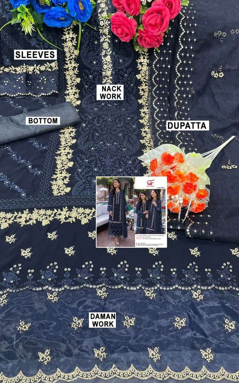 AZURE VOL-6 BY GUL FARAZ 509-A TO 509-D SERIES BEAUTIFUL PAKISTANI SUITS COLORFUL STYLISH FANCY CASUAL WEAR & ETHNIC WEAR FAUX GEORGETTE DRESSES AT WHOLESALE PRICE