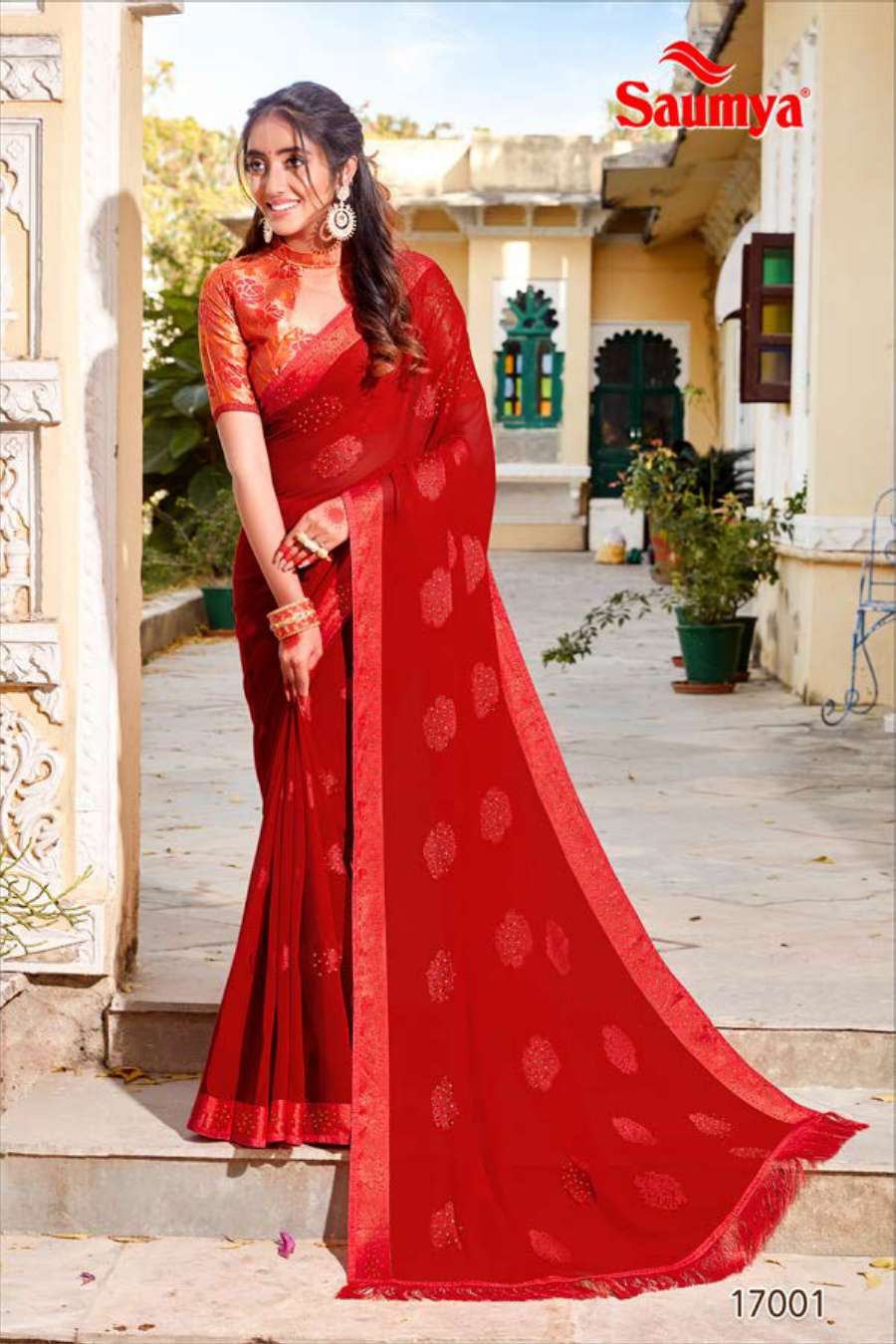 NAMASYA BY SAUMYA 17001 TO 17008 SERIES INDIAN TRADITIONAL WEAR COLLECTION BEAUTIFUL STYLISH FANCY COLORFUL PARTY WEAR & OCCASIONAL WEAR JACQUARD SAREES AT WHOLESALE PRICE