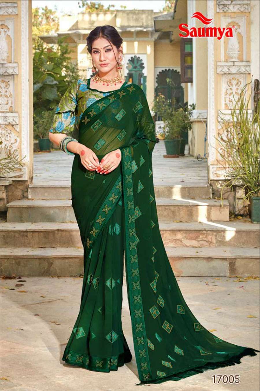 NAMASYA BY SAUMYA 17001 TO 17008 SERIES INDIAN TRADITIONAL WEAR COLLECTION BEAUTIFUL STYLISH FANCY COLORFUL PARTY WEAR & OCCASIONAL WEAR JACQUARD SAREES AT WHOLESALE PRICE