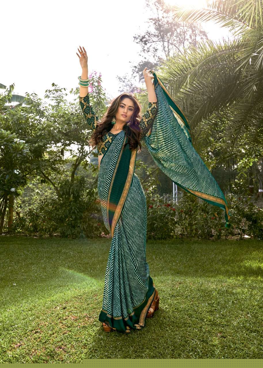 DIVYAM BY KASHVI CREATION 48001 TO 48010 SERIES INDIAN TRADITIONAL WEAR COLLECTION BEAUTIFUL STYLISH FANCY COLORFUL PARTY WEAR & OCCASIONAL WEAR DULL MOSS SAREES AT WHOLESALE PRICE