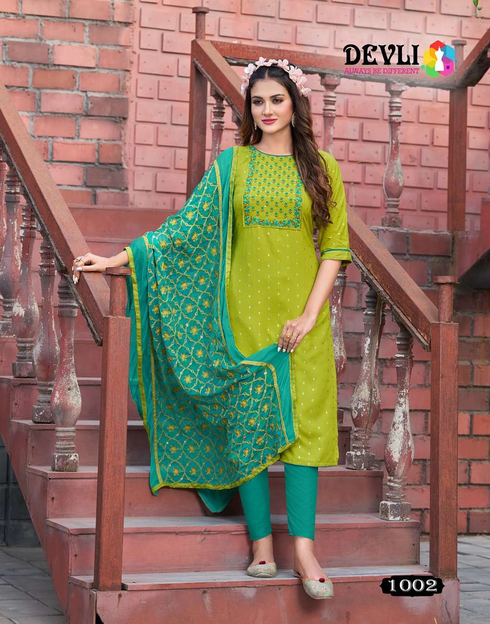 DEVLI VOL-1 BY DEVLI 1001 TO 1006 SERIES BEAUTIFUL SUITS COLORFUL STYLISH FANCY CASUAL WEAR & ETHNIC WEAR RAYON PRINT DRESSES AT WHOLESALE PRICE