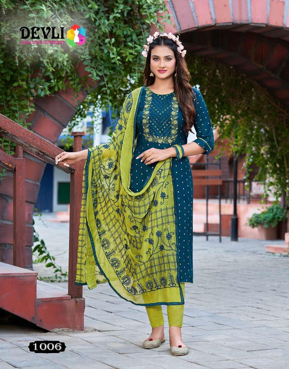 DEVLI VOL-1 BY DEVLI 1001 TO 1006 SERIES BEAUTIFUL SUITS COLORFUL STYLISH FANCY CASUAL WEAR & ETHNIC WEAR RAYON PRINT DRESSES AT WHOLESALE PRICE