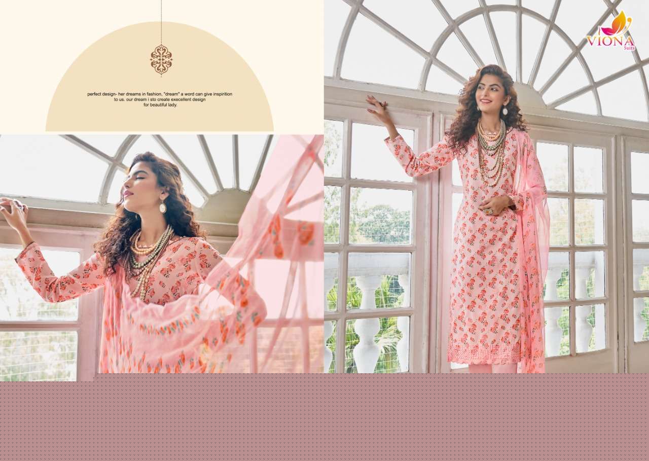 ANVI BY VIONA SUITS 1001 TO 1008 SERIES BEAUTIFUL SUITS COLORFUL STYLISH FANCY CASUAL WEAR & ETHNIC WEAR PURE COTTON PRINT DRESSES AT WHOLESALE PRICE