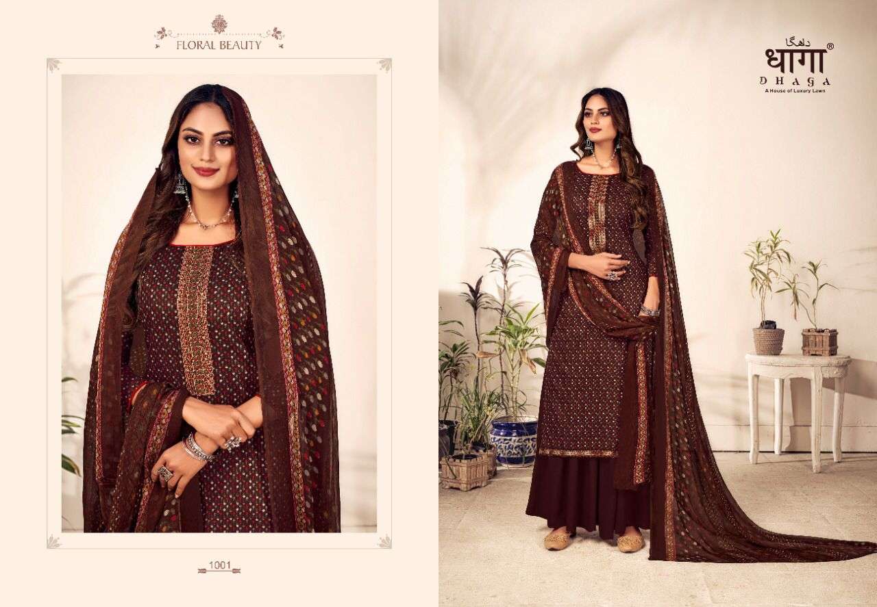 KHWAAB BY DHAGA 1001 TO 1006 SERIES BEAUTIFUL SUITS COLORFUL STYLISH FANCY CASUAL WEAR & ETHNIC WEAR PURE COTTON DIGITAL PRINT DRESSES AT WHOLESALE PRICE
